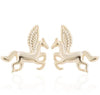 Gold Winged Unicorn Earrings